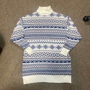 Blue & White Sweater Dress